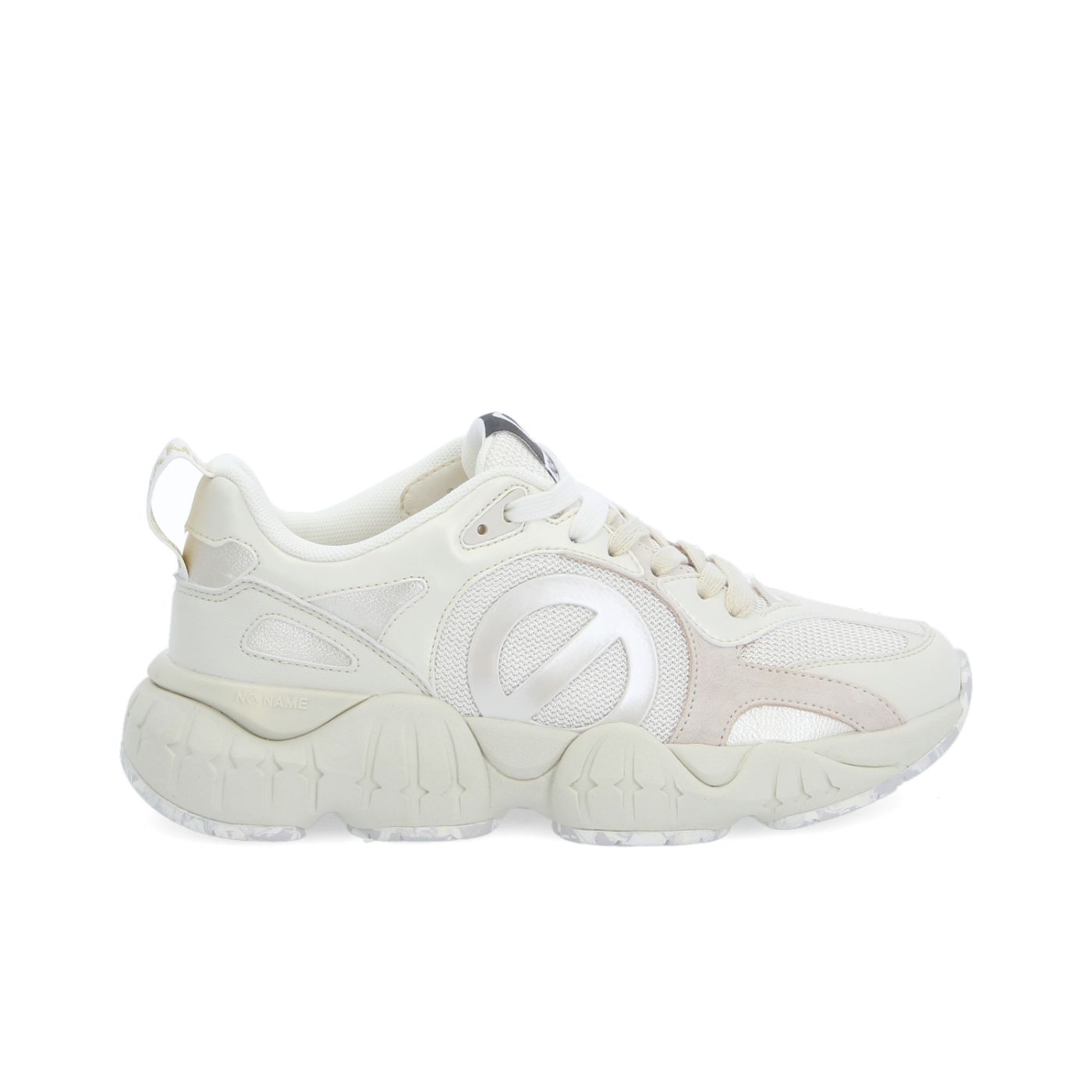 KRAZEE RUNNER W - KNIT/STAMP/NACR - BIANCO SPORCO/GRIGIO CHIARO